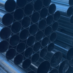 conjunto de tubos galvanizados cilíndricos